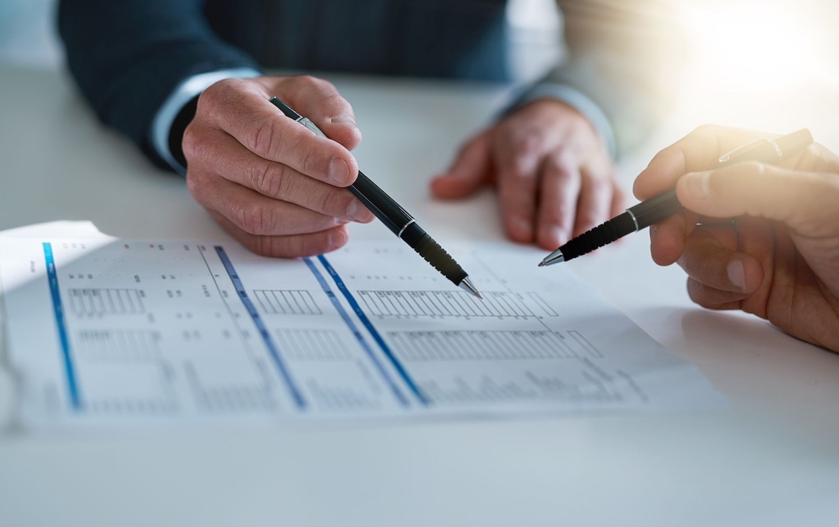 CPA working with a client