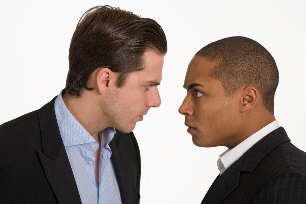 Business partners who are splitting