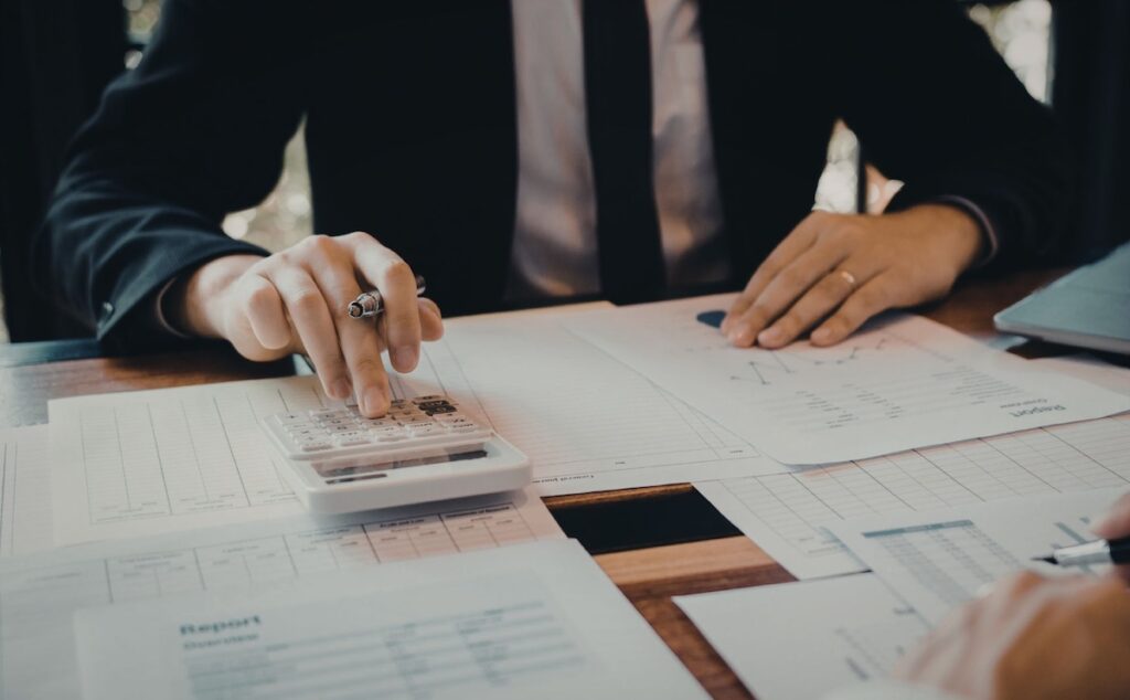 Working on business financial issues