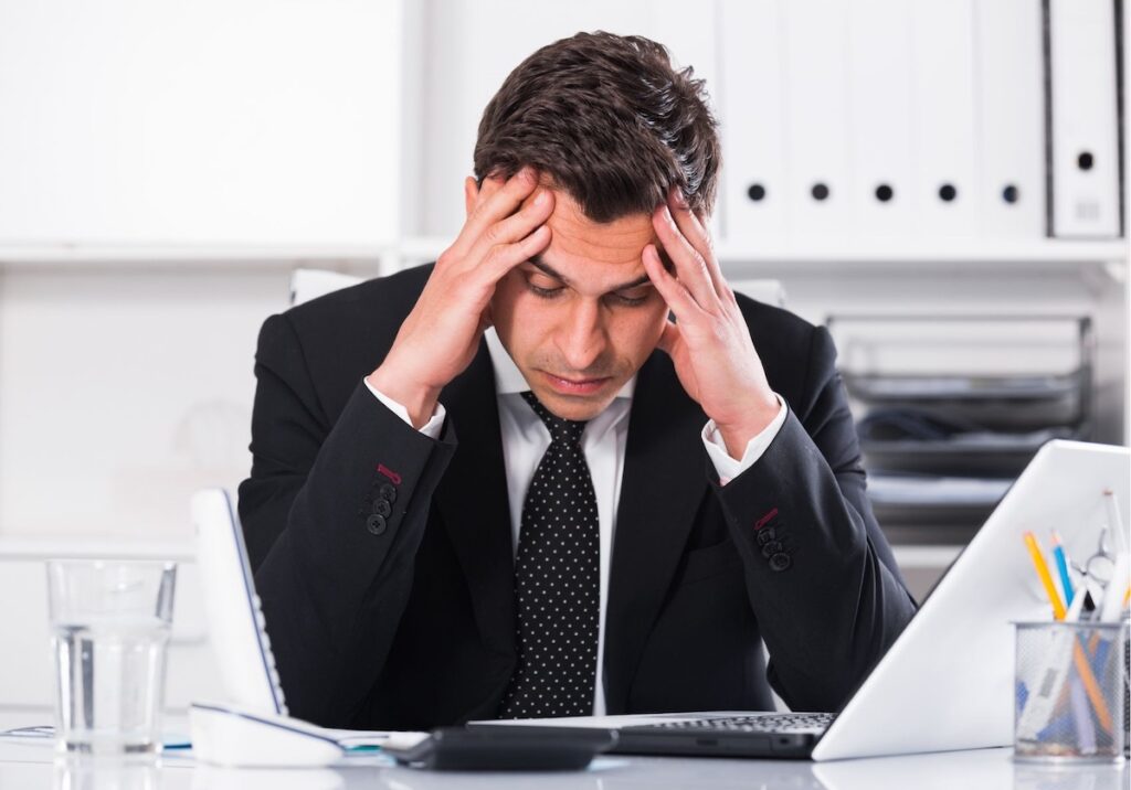 Stressed businessman