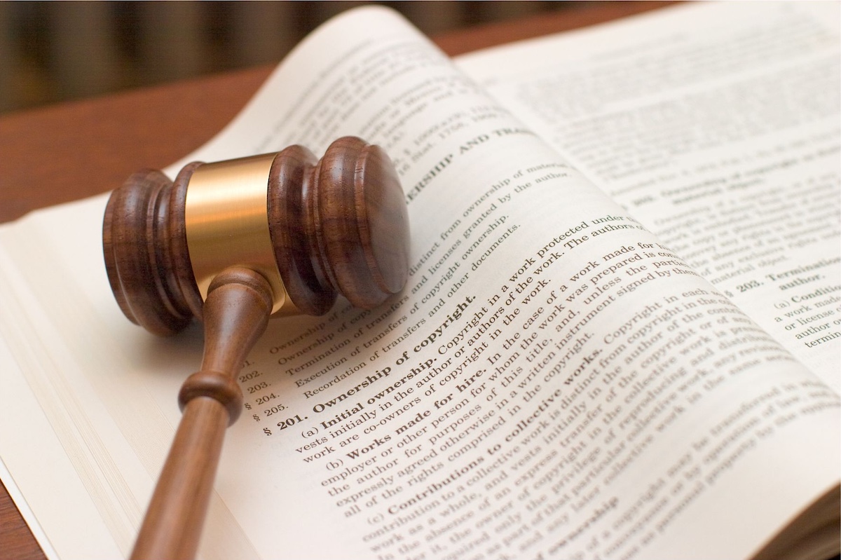 Copyright ownership passage with gavel