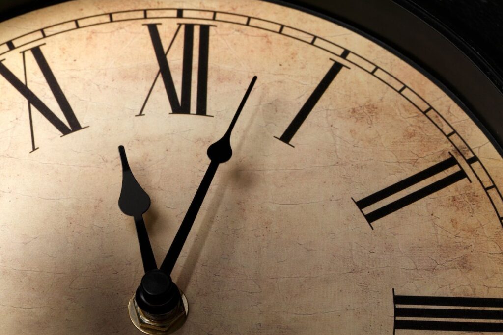 Fine old clock with roman numerals