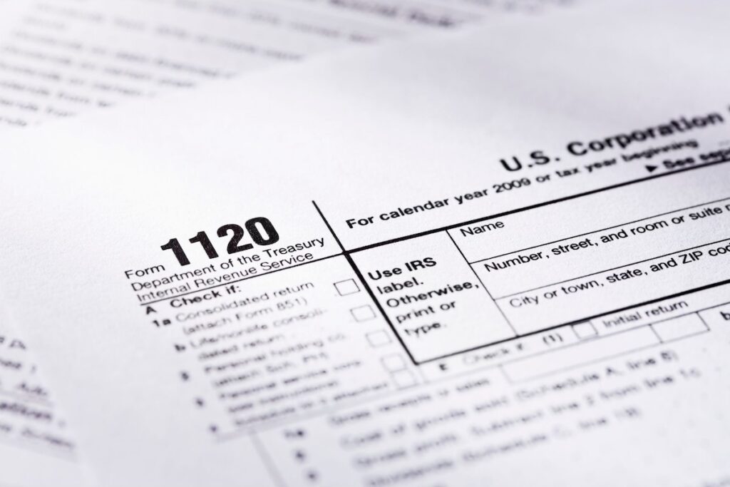 IRS form 1120