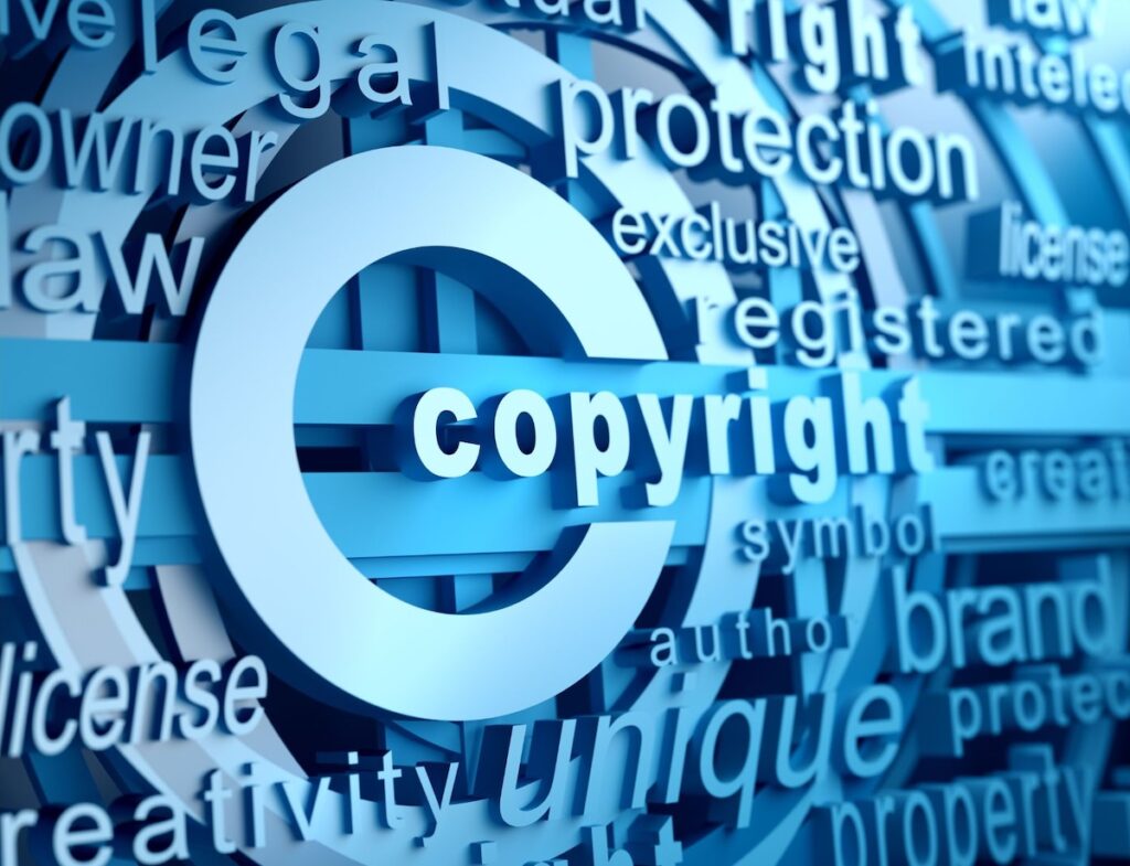 Copyright word graphic
