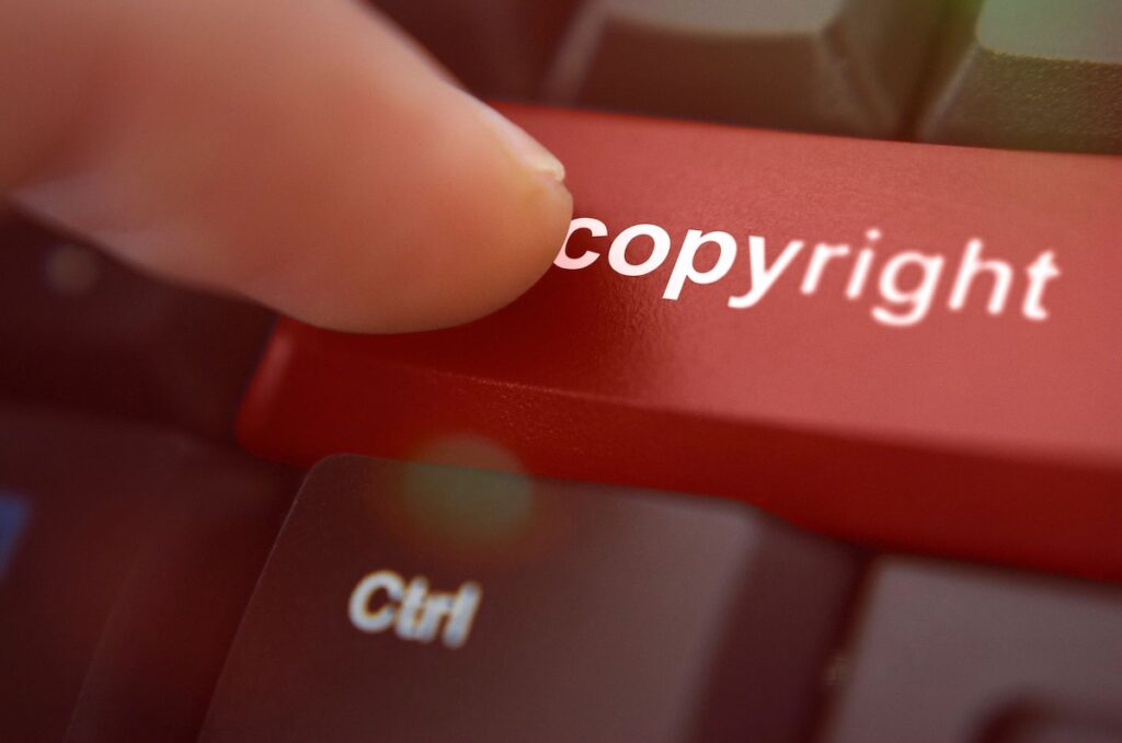 Copyright keyboard button