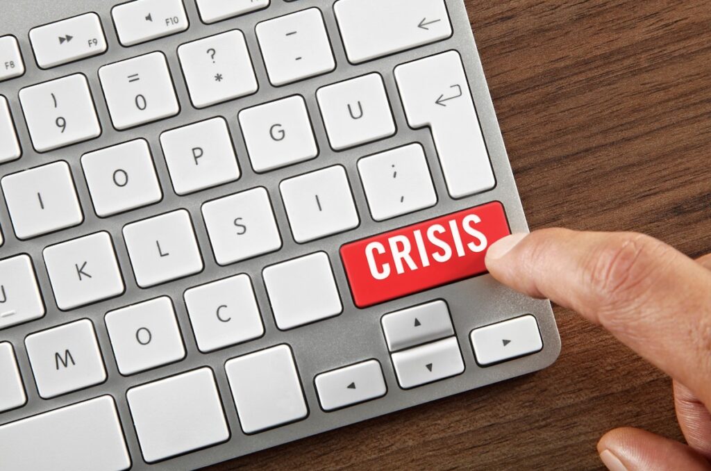 Crises button on a keyboard