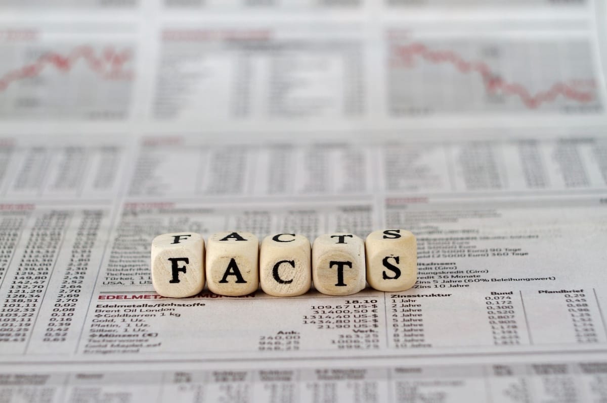 Facts spelled out in blocks on data