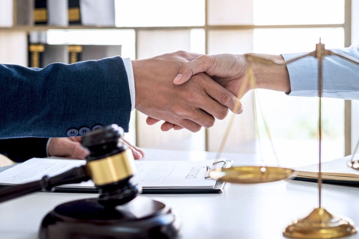 Lawyers shaking hands